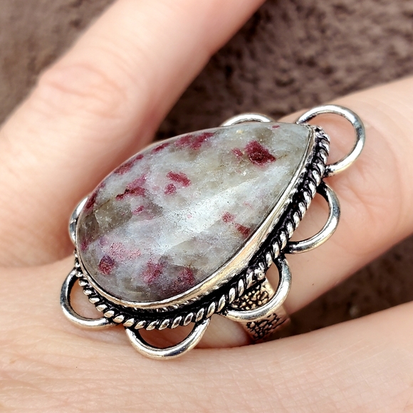 New Pink Tourmaline 925 Silver Ring. - Picture 7 of 15